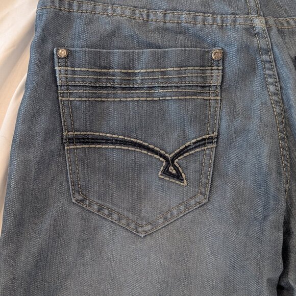 VTG Y2K Old Skool Metallic Whisker Jeans Size 32X31 - Picture 8 of 9